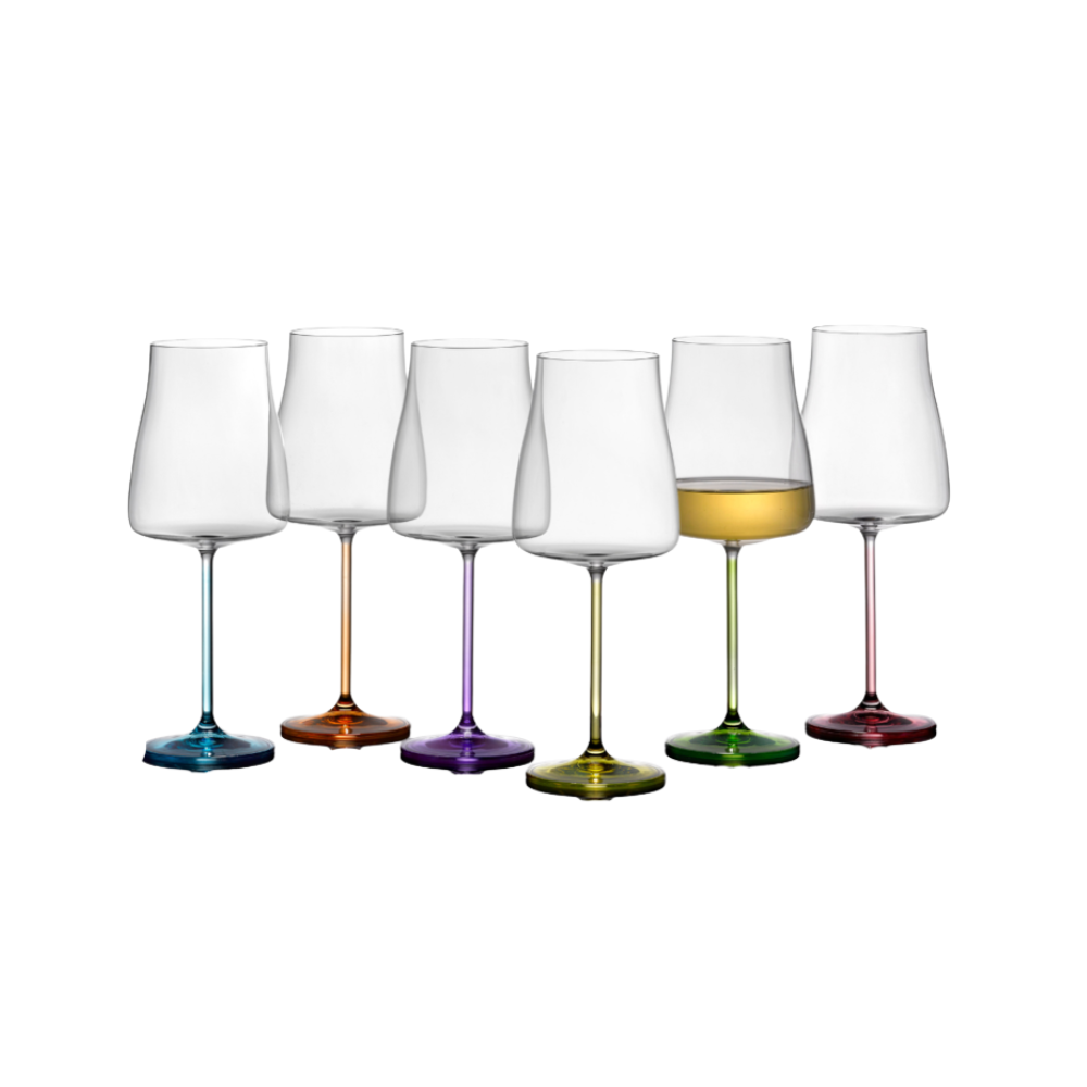 Crystalex Alex Rainbow Wine 600 ml - Set 6 piezas