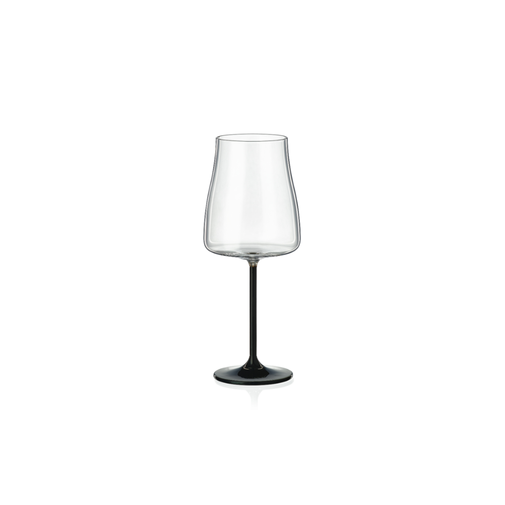 Crystalex Alex Black Stem Wine 400 ml - Set 2 piezas